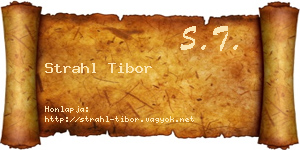 Strahl Tibor névjegykártya